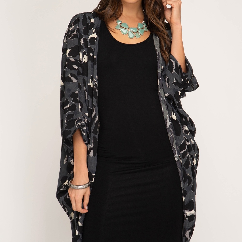 OPEN FRONT CARDIGAN